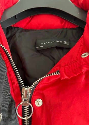 Kırmızı Fermuarlı Kadın Kışlık Ceket - Görsel 2