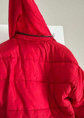 Kırmızı Fermuarlı Kadın Kışlık Ceket - Görsel 4