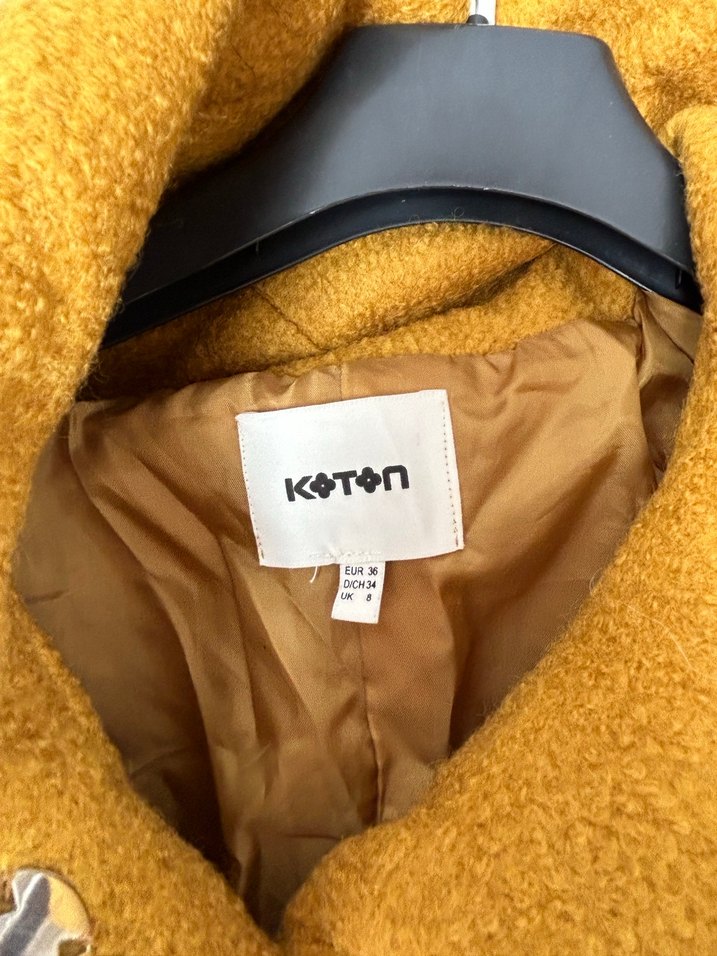 Sarı Yünlü Uzun Kaban - Görsel 4