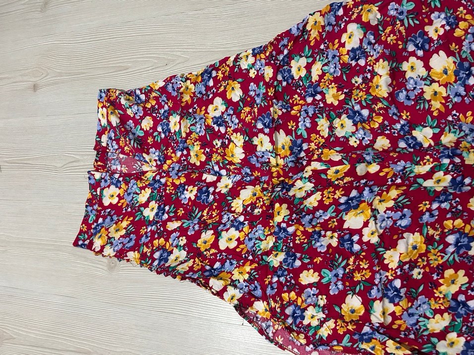 Çiçek Desenli Renkli Mini yırtmaçlı Etek - Görsel 3