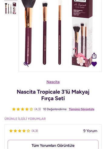 Nascita Bordo Renkli Makyaj Fırça Seti - Görsel 3