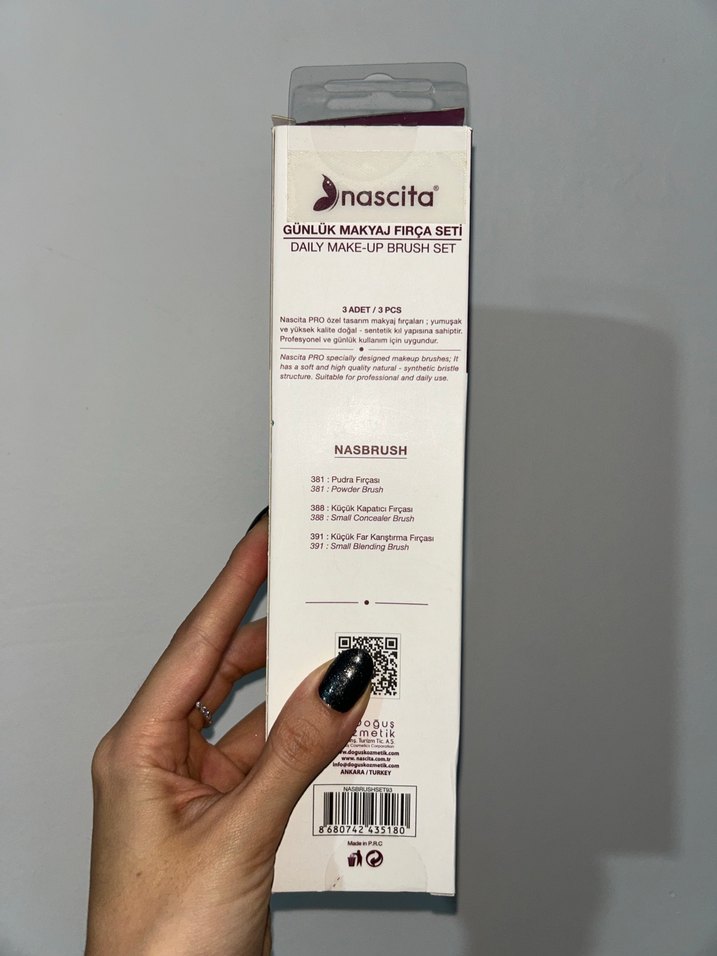 Nascita Bordo Renkli Makyaj Fırça Seti - Görsel 2
