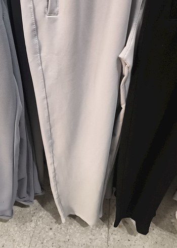 Kadın Gri Rahat Kesim Kumaş Pantolon - Görsel 2