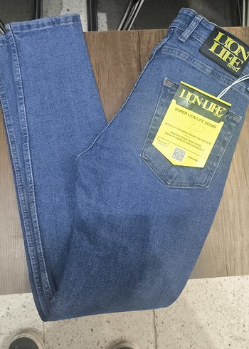 Lacivert Bol Kesim Midi Denim Jean - Görsel 2