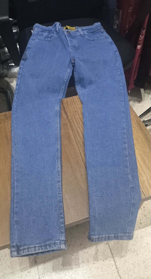 Lacivert Bol Kesim Midi Denim Jean - Görsel 3