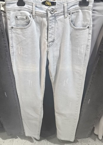 Gri Regular Fit Kot Pantolon - Kemerli 3 adet fiyatı - Görsel 2