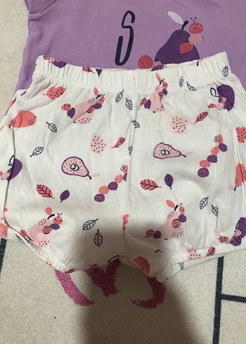 Kız Çocuk şortlu pijama takım - Görsel 2