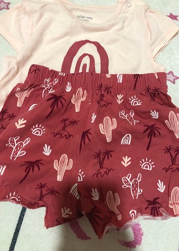 Kız Çocuk şortlu pijama takım - Görsel 2