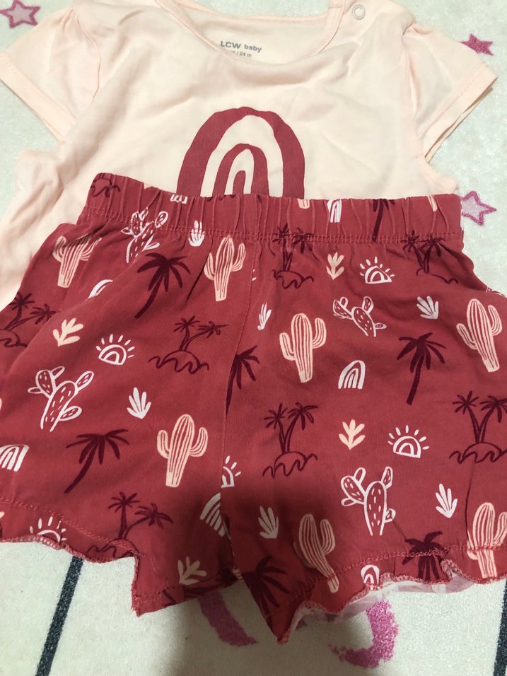 Kız Çocuk şortlu pijama takım - Görsel 2