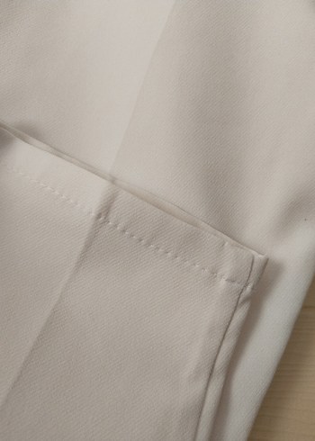 Trendyol & Milla Beyaz Regular Fit Keten Kumaş Pantolon