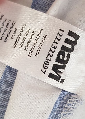 m Beden mavi Renk Düğmeli, Çizgili Mavi Uzun Kollu Gömlek, Tunik