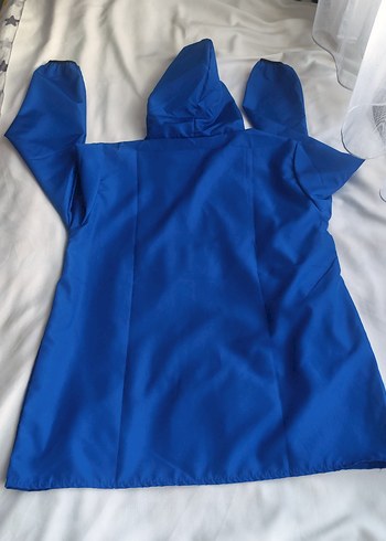 Mavi Kapüşonlu Yağmurluk - Görsel 10