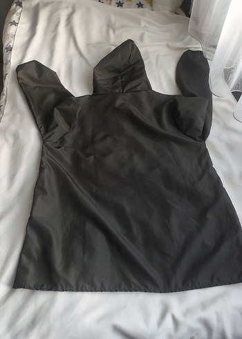 Kapüşonlu haki yağmurluk - Görsel 8