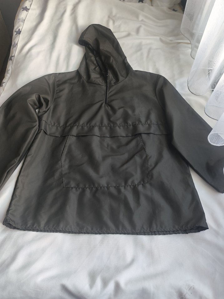 Kapüşonlu haki yağmurluk - Görsel 4