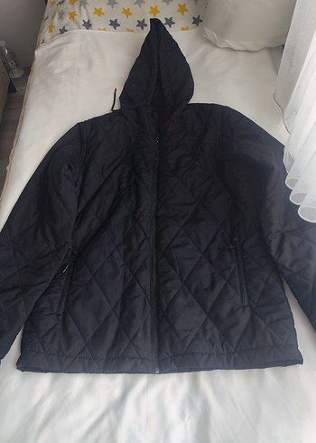 Siyah Fermuarlı Kapüşonlu Erkek mont - Görsel 3