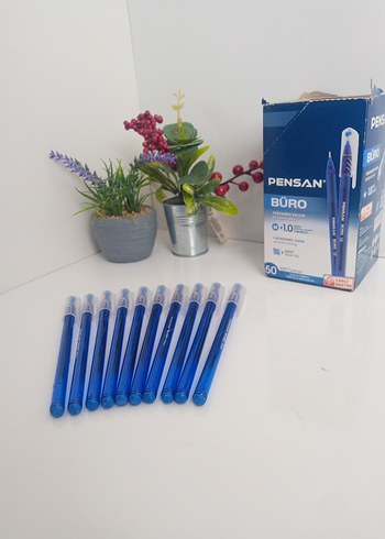  Beden Pensan Büro 0.10 Mavi Tükenmez Kalem 10'lu