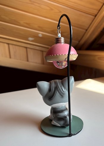 Beden pembe Renk Pembe Kedi Oyuncaklı masa lambası Aksesuarı