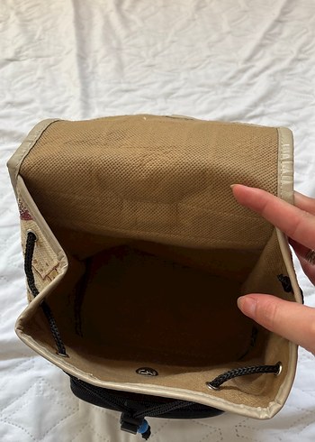 Diğer Bej Nakışlı Bohem Sırt Çantası