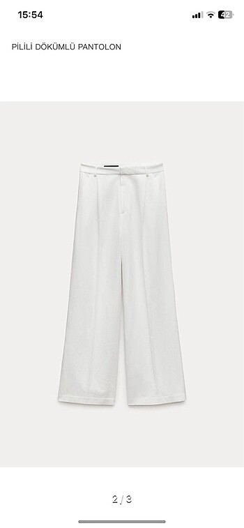 Zara Zara pilili dökümlü pantolon