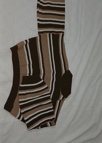 Kahverengi Boğazlı Örgü Kadın Kazak - Görsel 2