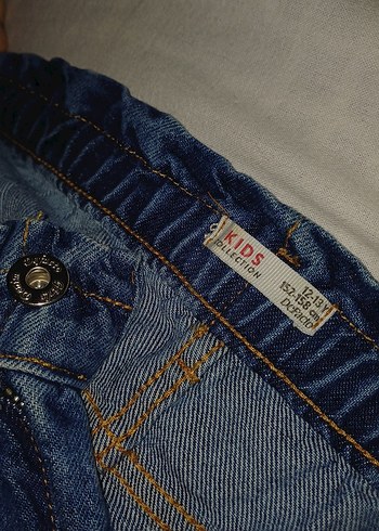 Beli Lastikli Mavi Bol Kesim Kadın Kot Pantolon - Görsel 4