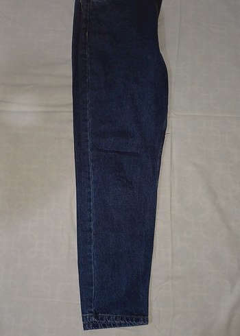 İndigo Yüksek Bel Mom Jean - Görsel 2