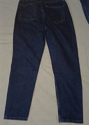 İndigo Yüksek Bel Mom Jean - Görsel 3