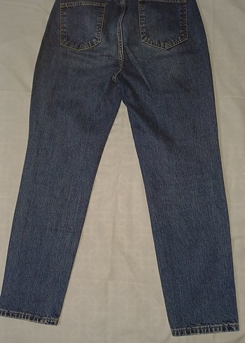 Lacivert Yüksek Bel Mom Jean Pantolon - Görsel 4