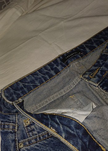 Lacivert Yüksek Bel Mom Jean Pantolon - Görsel 2