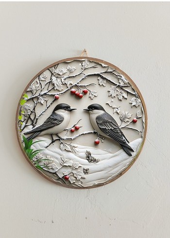 Renkli Kuş Temalı Duvar tabakları - Görsel 19