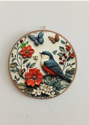 Renkli Kuş Temalı Duvar tabakları - Görsel 18