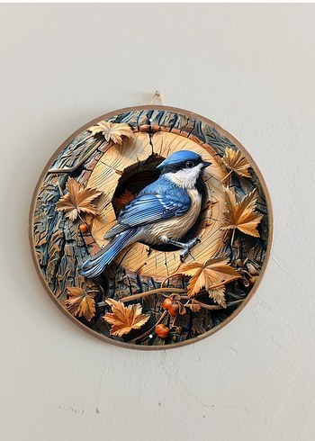 Renkli Kuş Temalı Duvar tabakları - Görsel 13