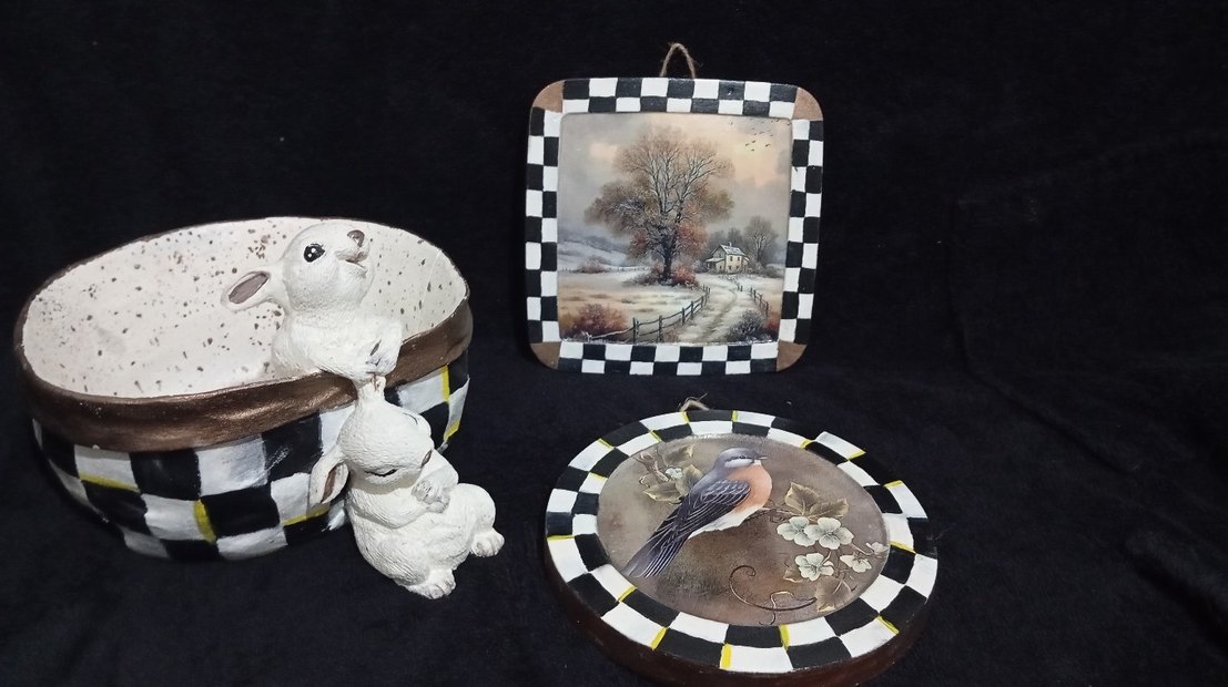 Beyaz Tavşan Figürlü Dekoratif Kase - Görsel 3