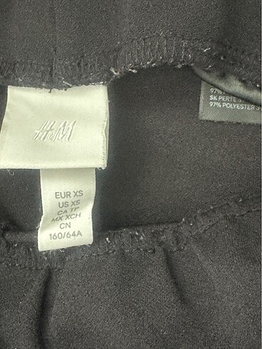 xs Beden siyah Renk H&M ispanyol paça esnek pantalon