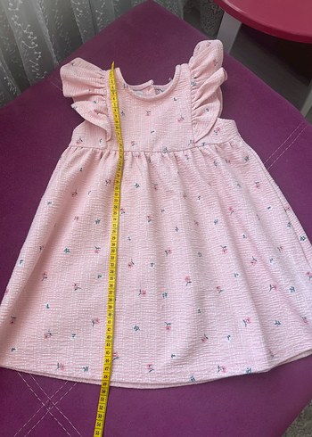 LC Waikiki Pembe Nakışlı Kız Çocuk Kolsuz Elbise
