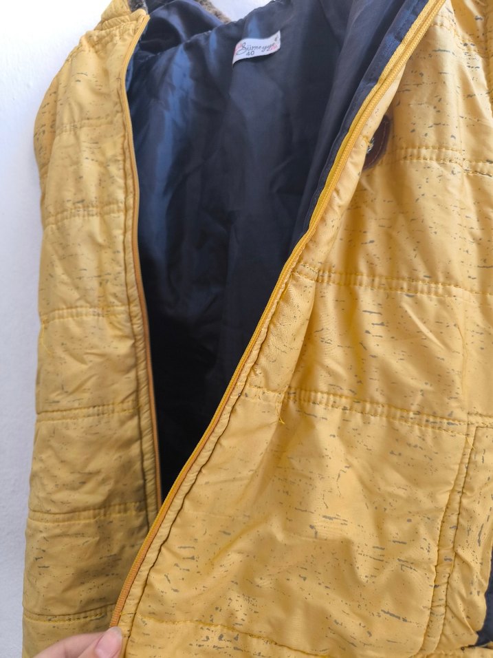 Kürk Detaylı Kapüşonlu Kadın Sarı Yelek - Görsel 3