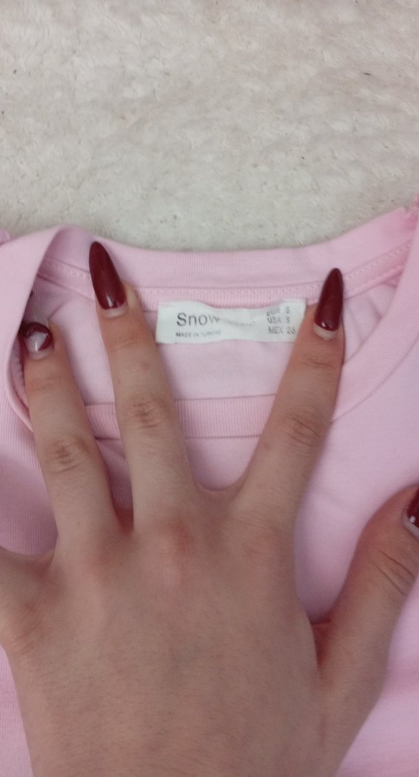 Kız Çocuk Pembe Kısa Kollu Pamuklu Tişört - Görsel 2