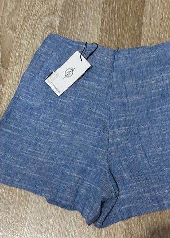 34 Beden mavi Stradivarius keten etek