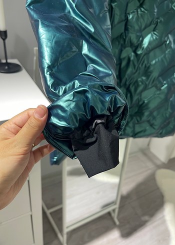 m Beden yeşil Renk Parlak Yeşil Kadın Kışlık Streetwear Mont pierre cardin