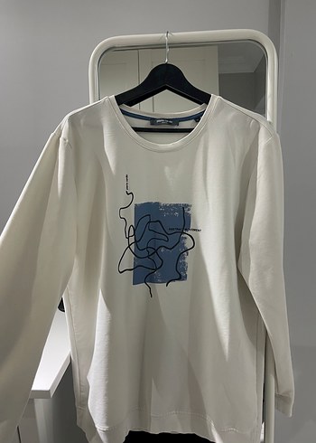 Pierre Cardin Pierre Cardin Beyaz Baskılı Kadın Sweatshirt