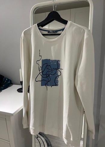 l Beden beyaz Renk Pierre Cardin Beyaz Baskılı Kadın Sweatshirt