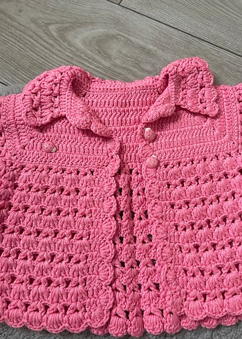 0-6 Ay kız bebek yelek ve patik - Görsel 4