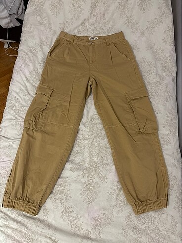 Pull&Bear kargo pantolon bej rengi