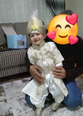 Beyaz Sünnet Kıyafeti, Şişme Kollu, Geleneksel