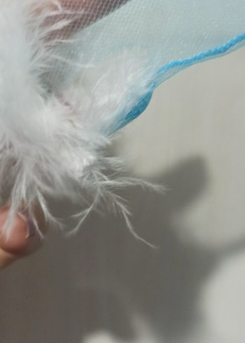 5 Yaş Beden Mavi Straplez Nakışlı Çocuk Kostümü Elsa.