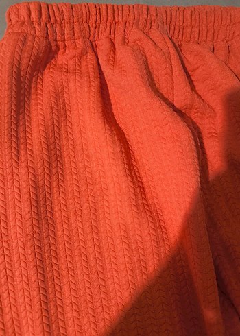 Kadın Kırmızı Triko Rahat Pantolon - Görsel 3