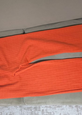 Kadın Kırmızı Triko Rahat Pantolon - Görsel 4