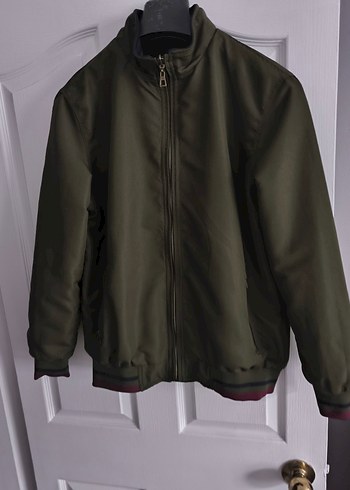 Fermuarlı Erkek Hırka - Haki - Görsel 2