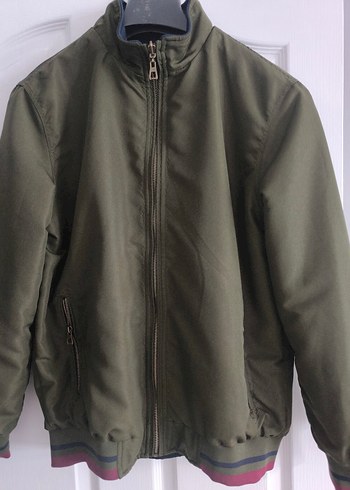 Fermuarlı Erkek Hırka - Haki - Görsel 5