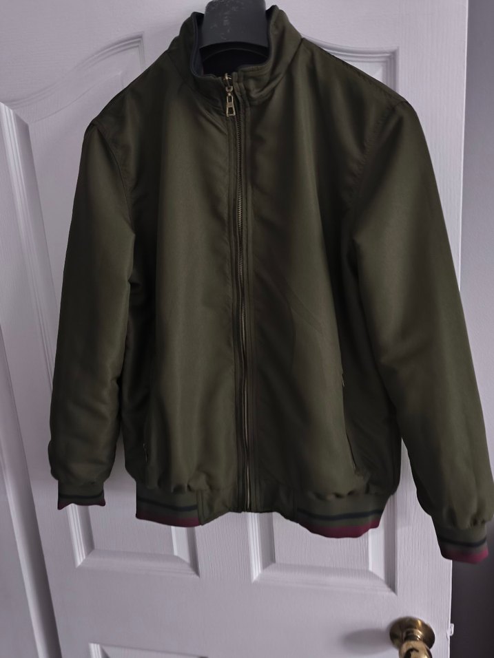 Fermuarlı Erkek Hırka - Haki - Görsel 2